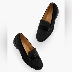 Talbots Black Suede Loafers